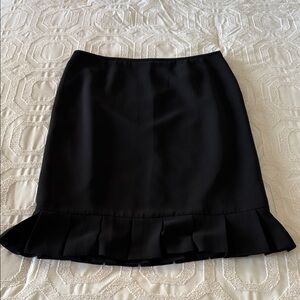 Evan Picone Black Pencil Skirt with Pleats